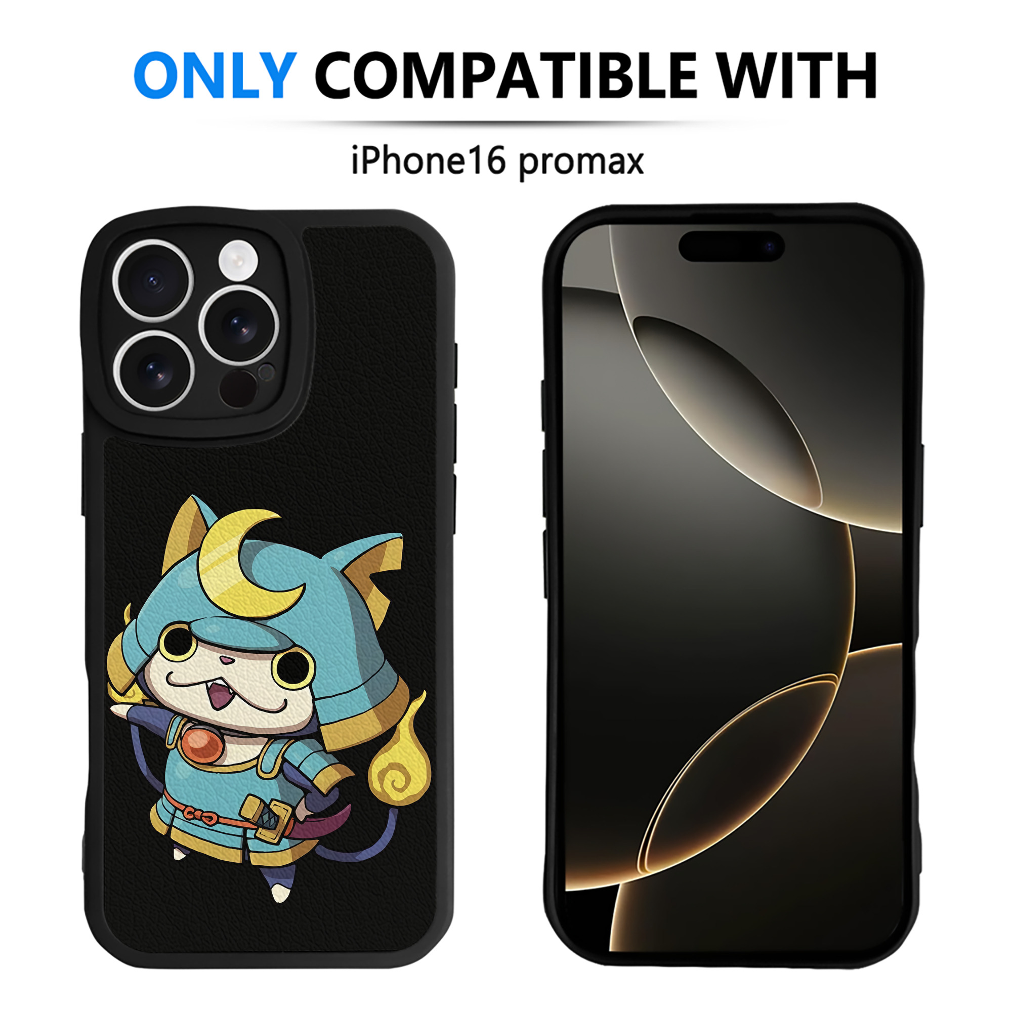 （画像用） 妖怪ウォッチ Yo-kai Watch 【iPhone 16シリーズ対応】シリコンスマホケース（レザー調） 材質：シリコン